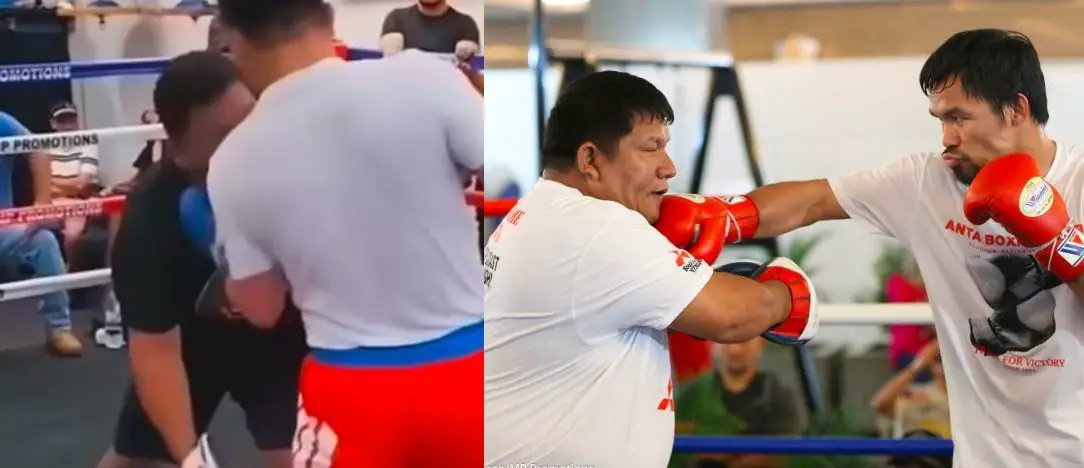 Pacquiao hits trainer with uppercut