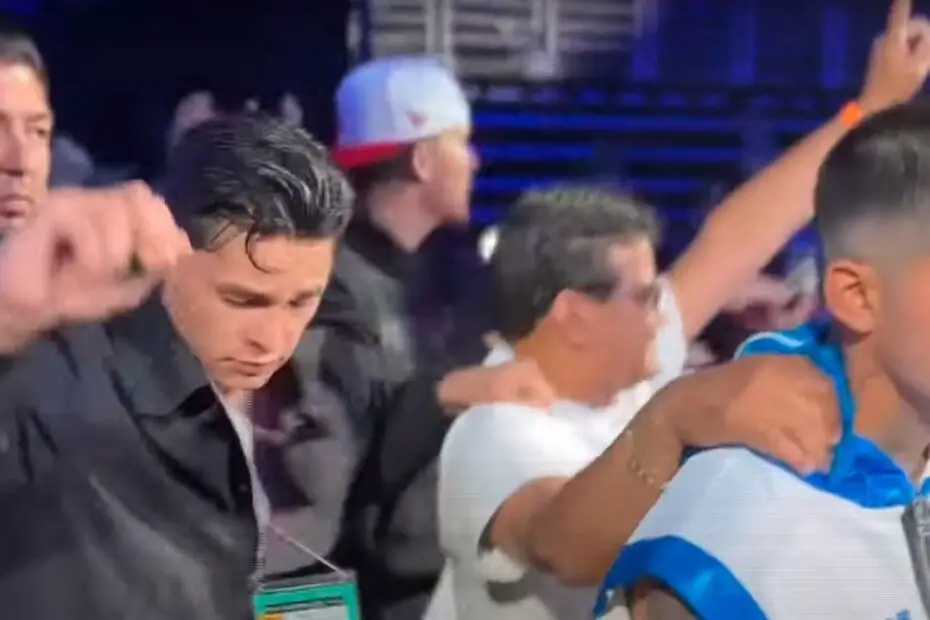 ryan garcia and father walk sean garcia to the ring against vargas