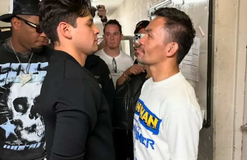 ryan garcia faces off with manny pacquiao