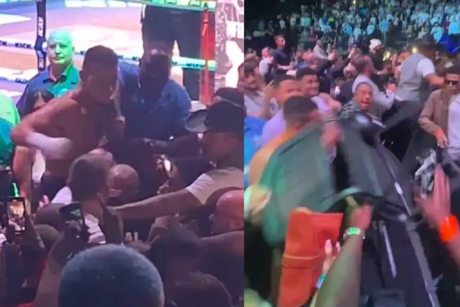 Boxer Punches Fan and Throws Chair At His Friends