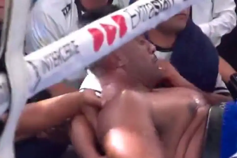 Heavyweight Knocks Boxer Out Of The Ring