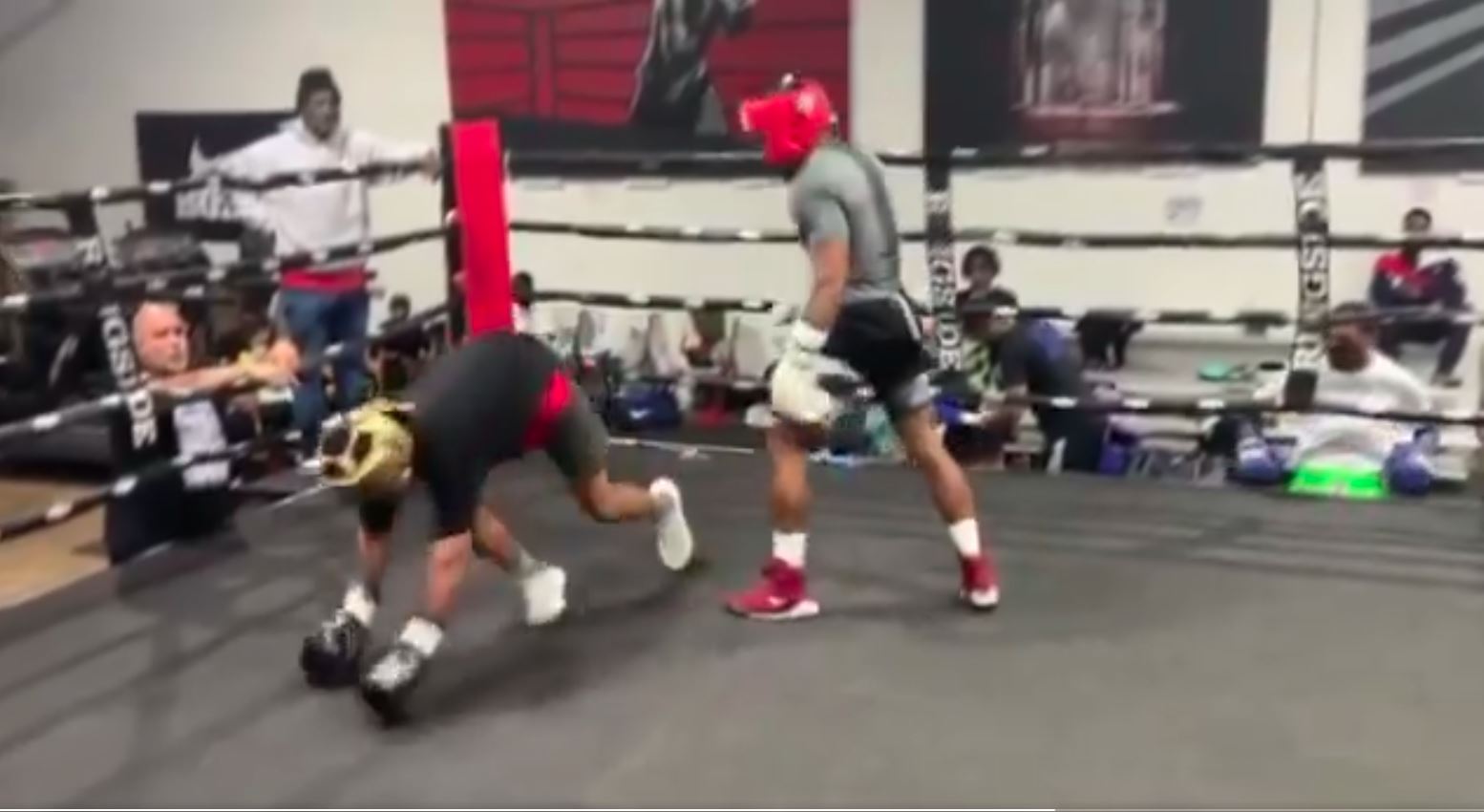 The Moment Shakur Stevenson Broke His Hand In Sparring