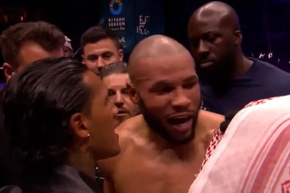 Chris Eubank Jr and Nigel Benn Confrontation After Eubank's Saudi Win