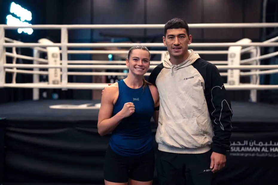 Bivol Meets Stunner Skye Nikolson In Saudi Arabia Training For Artur Beterbiev