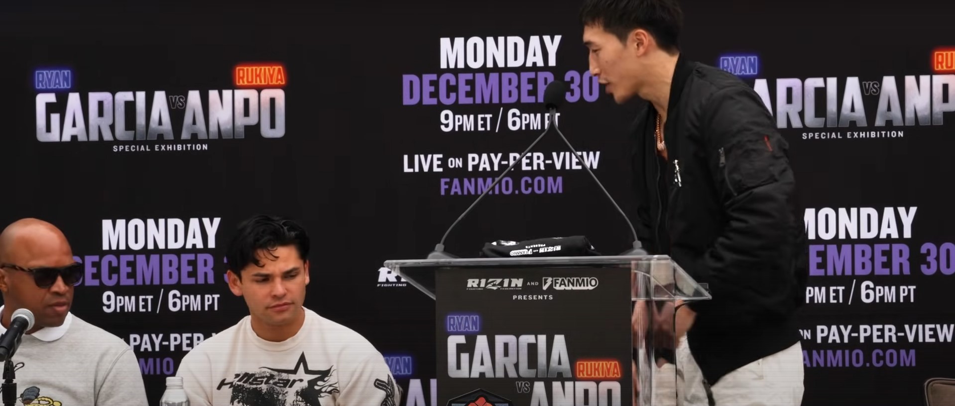 Anpo Throws Paper At Ryan Garcia In Japan