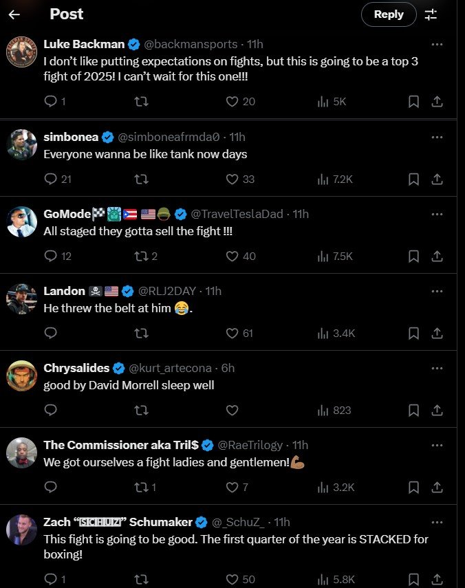 Boxing World Reacts To Benavidez vs Morrell First Face Off 3 fans