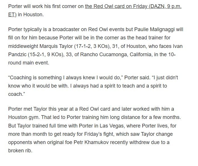 Sean Porter Becomes A Trainer 3 porter 1