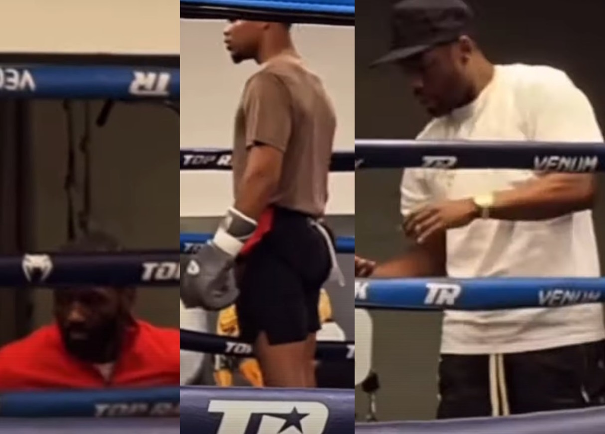 Watch: Mayweather and Terence Crawford Oversee Shakur Stevenson Sparring