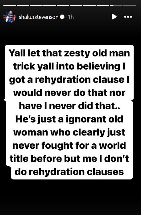 Shakur Stevenson On Rehydration Clause In Next Fight 3 Clause Stevenson Boxing