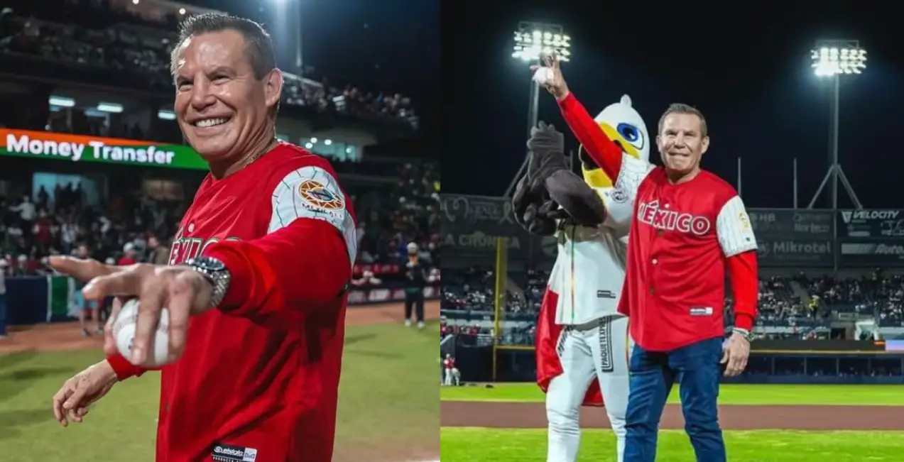 Boxing Legend Throws First Pitch In Mexico