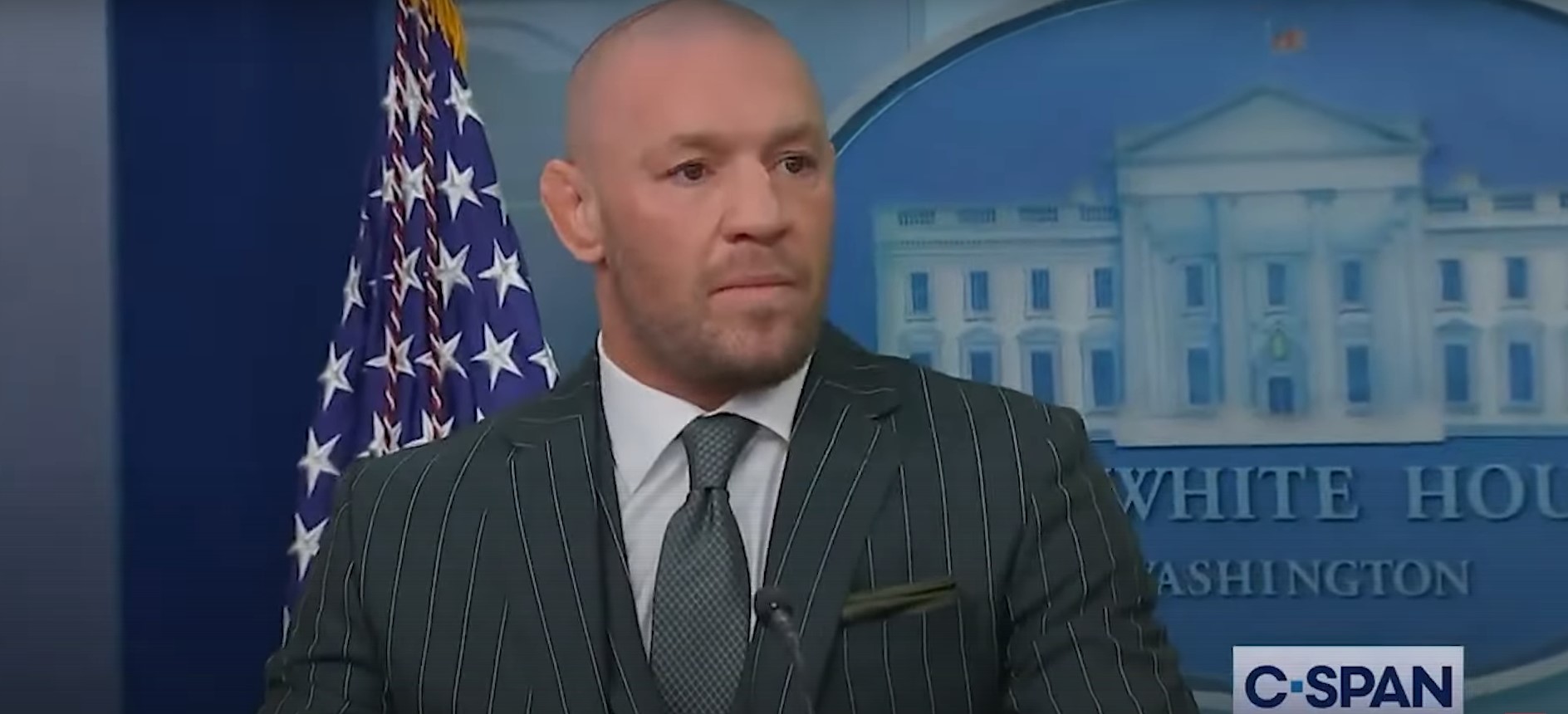 Conor Mcgregor Becomes First Former Boxer Ever To Address Reporters At The Main White House On Saint Patrick'S Day