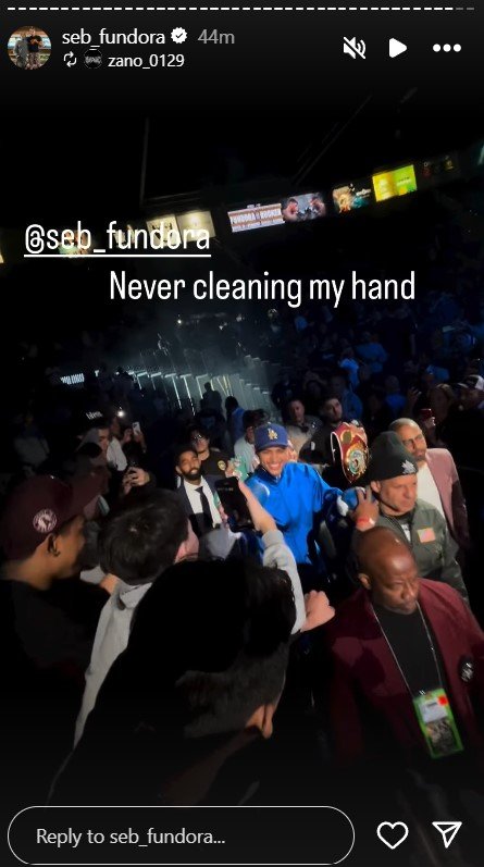 Sebastian Fundora reacts