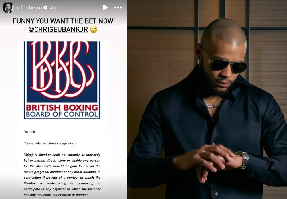 Chris Eubank Jr Claims Eddie Hearn Trying To Weasel Out Of £1 Million Wager