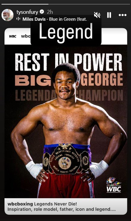 Tyson Fury Reacts To George Foreman Death 3 Fury Nb Foreman Dont Delete