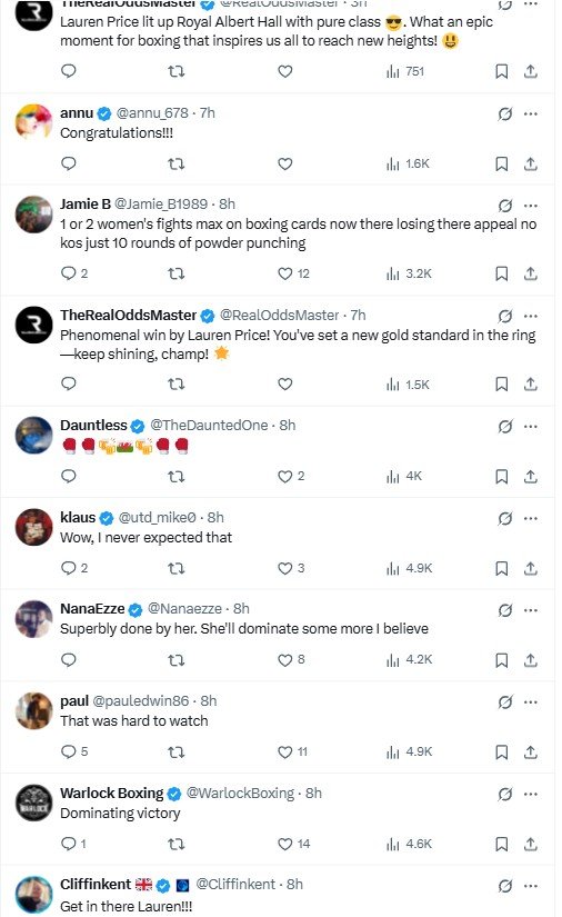 Boxing World Reacts To Lauren Price Beating Natasha Jonas To Become Wbc, Ibf And Wba Welterweight Champion 3 Lauren Price 53635