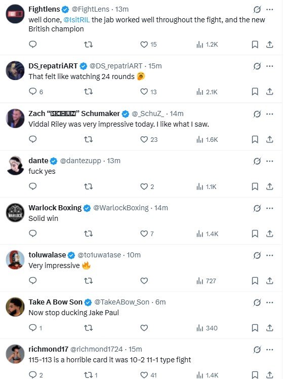 Boxing World React To Viddal Riley Winning On Chris Eubank Jr vs Conor Benn Card 3 2sfdf