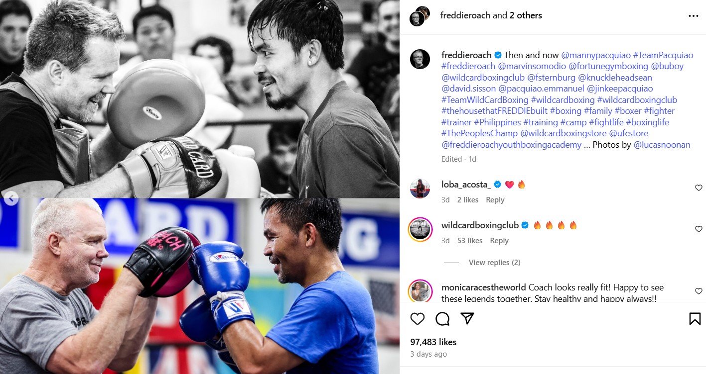 Freddie Roach Then And Now Pacquiao Post Gets Big Boxing World Reaction As Legendary Duo Reunite One Last Time 3 b4