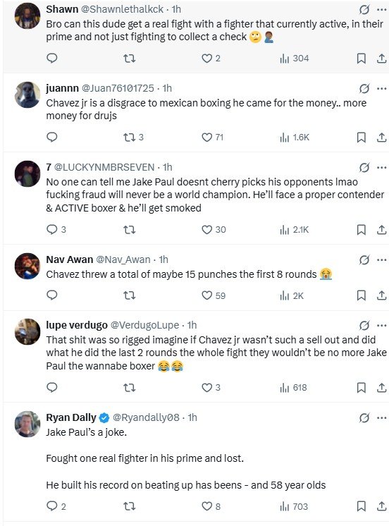 Boxing World Reacts To Jake Paul Defeating Chavez Jr 3 43656