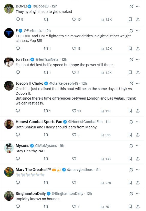 Boxing World Reacts To Manny Pacquiao's Display Of Speed At 46 3 53y4y