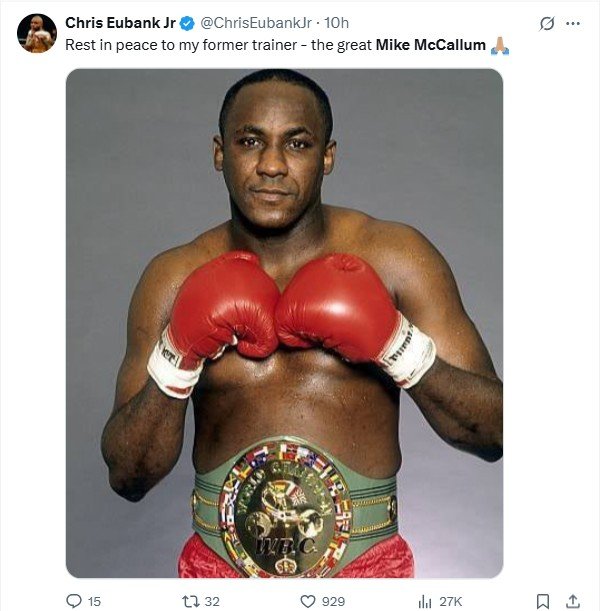 Mike McCallum Dies - Boxing World Reacts 10 a9